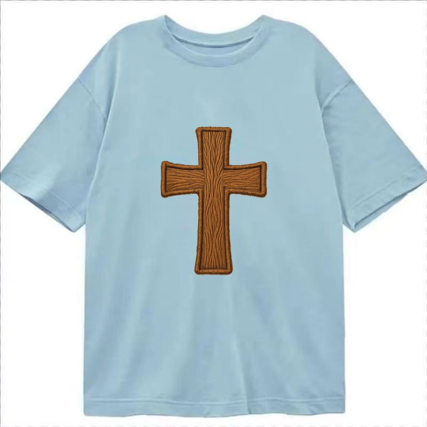 Carved Cross  - Classic T-shirt - Light Blue