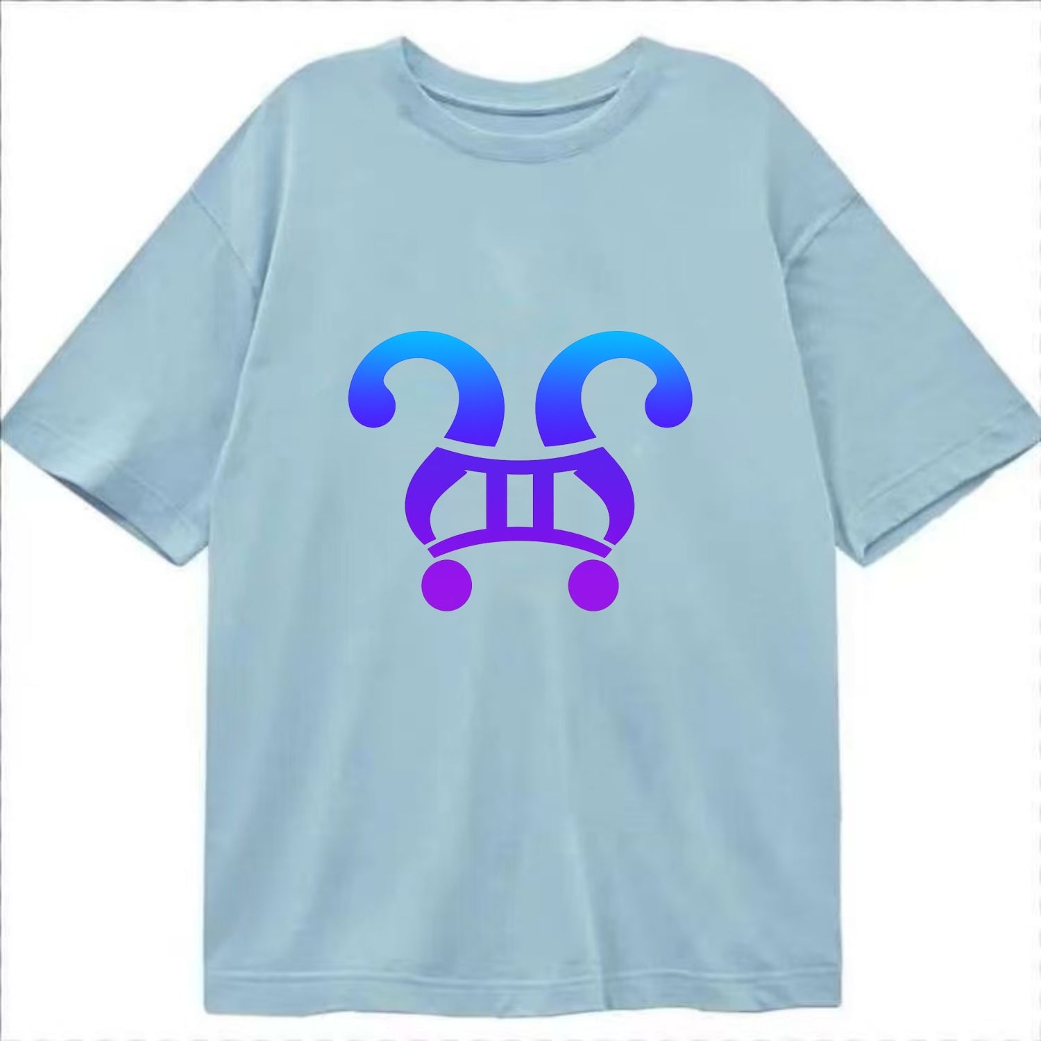 CURIOUS TWINS | Twin question marks | Endless curiosity | Seeking answers | - Classic T-shirt - Light Blue