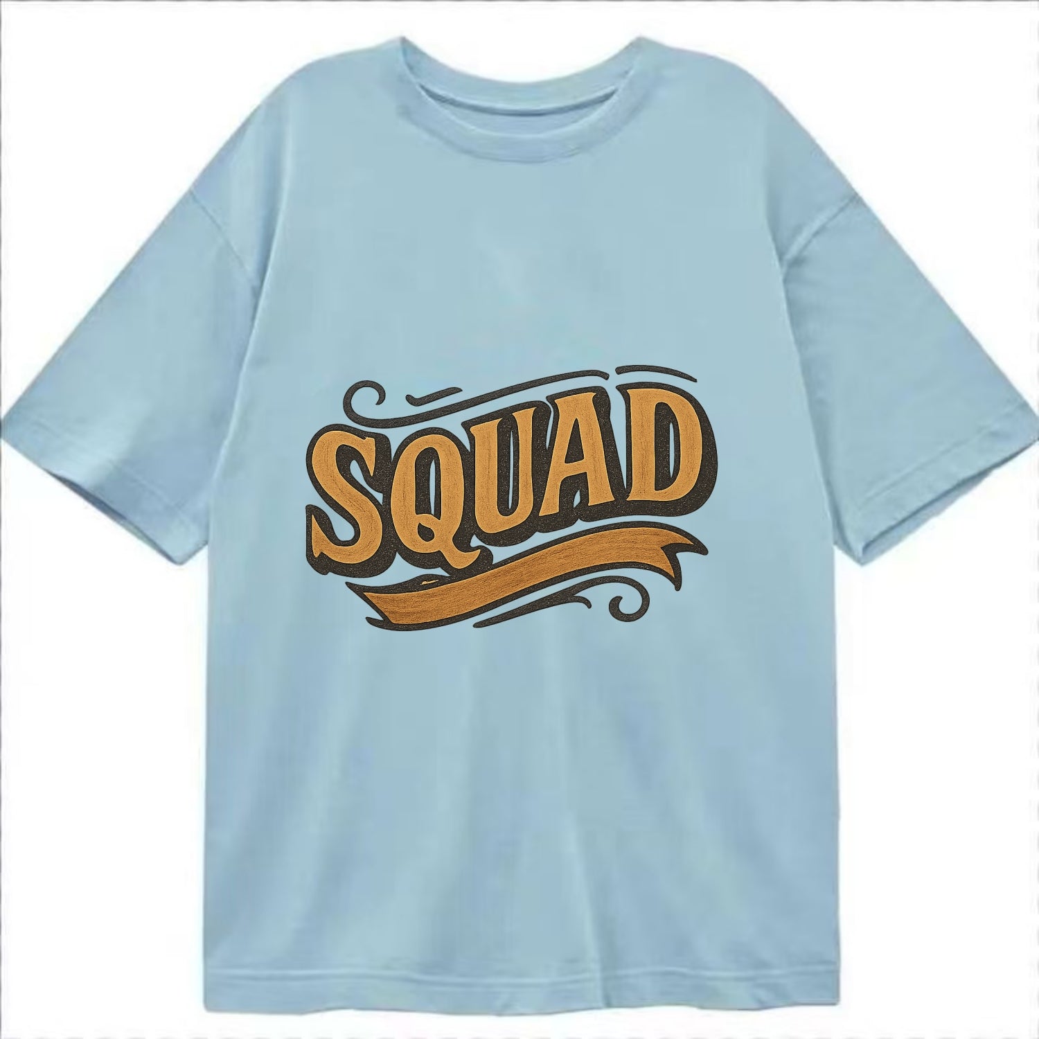 Bold typography design - "SQUAD" - your crew, your people - Classic T-shirt - Light Blue