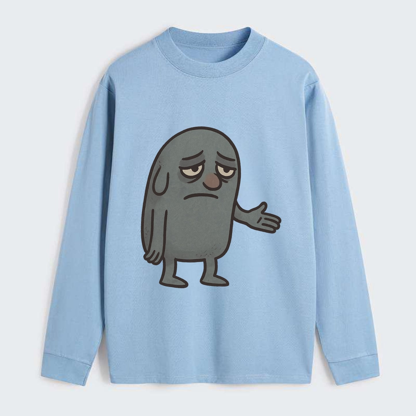 FOLLOWERS ARE GHOSTS | Transparent crowd following - Classic Long Sleeve Shirt - Light Blue