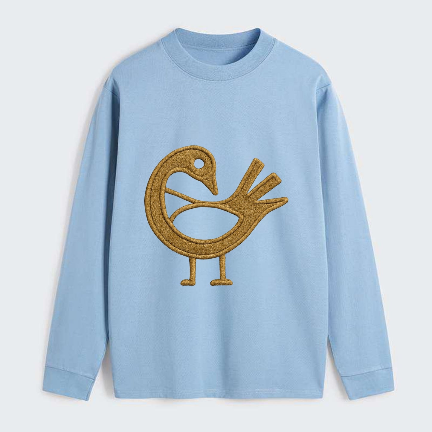 Adinkra Sankofa  - Classic Long Sleeve Shirt - Light Blue