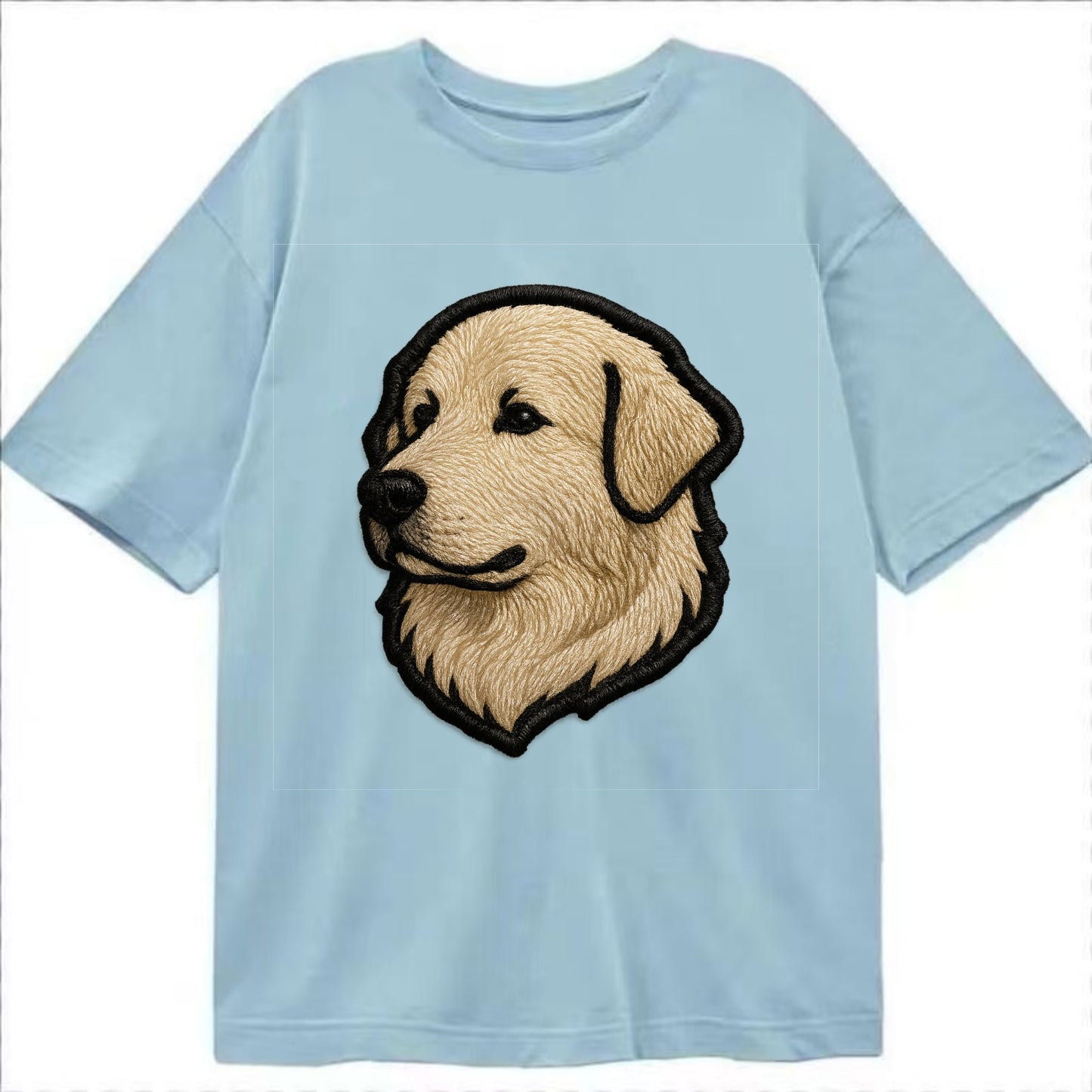Great Pyrenees - Trendy fluffy giant des - Classic T-shirt - Light Blue