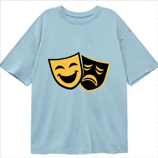 Golden Duality of Theater - Classic T-shirt - Light Blue