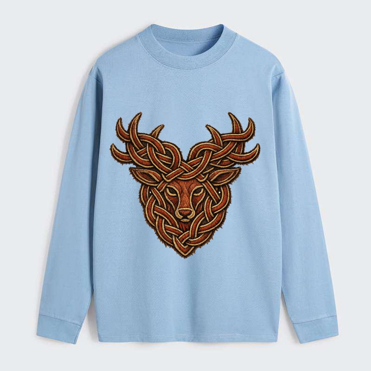 Stag Knot - Classic Long Sleeve Shirt - Light Blue