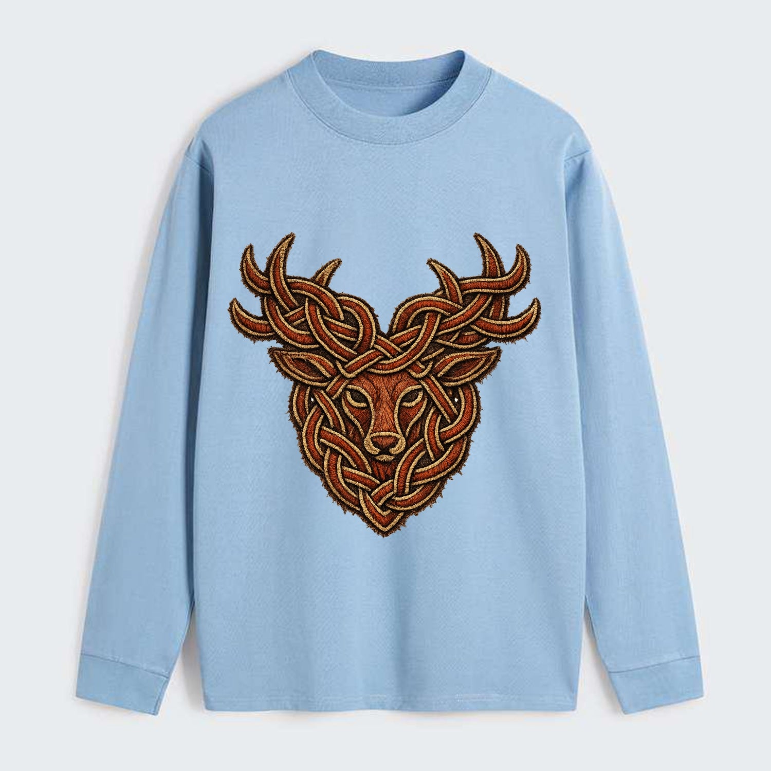 Stag Knot - Classic Long Sleeve Shirt - Light Blue