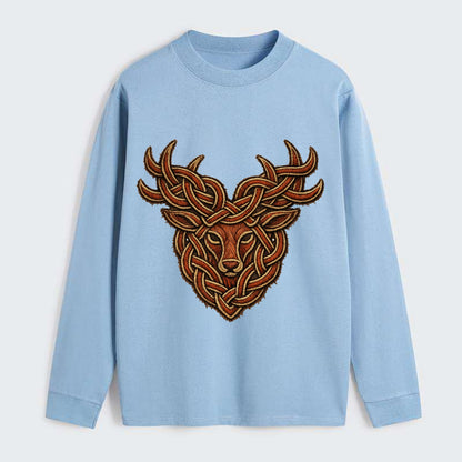 Stag Knot - Classic Long Sleeve Shirt - Light Blue