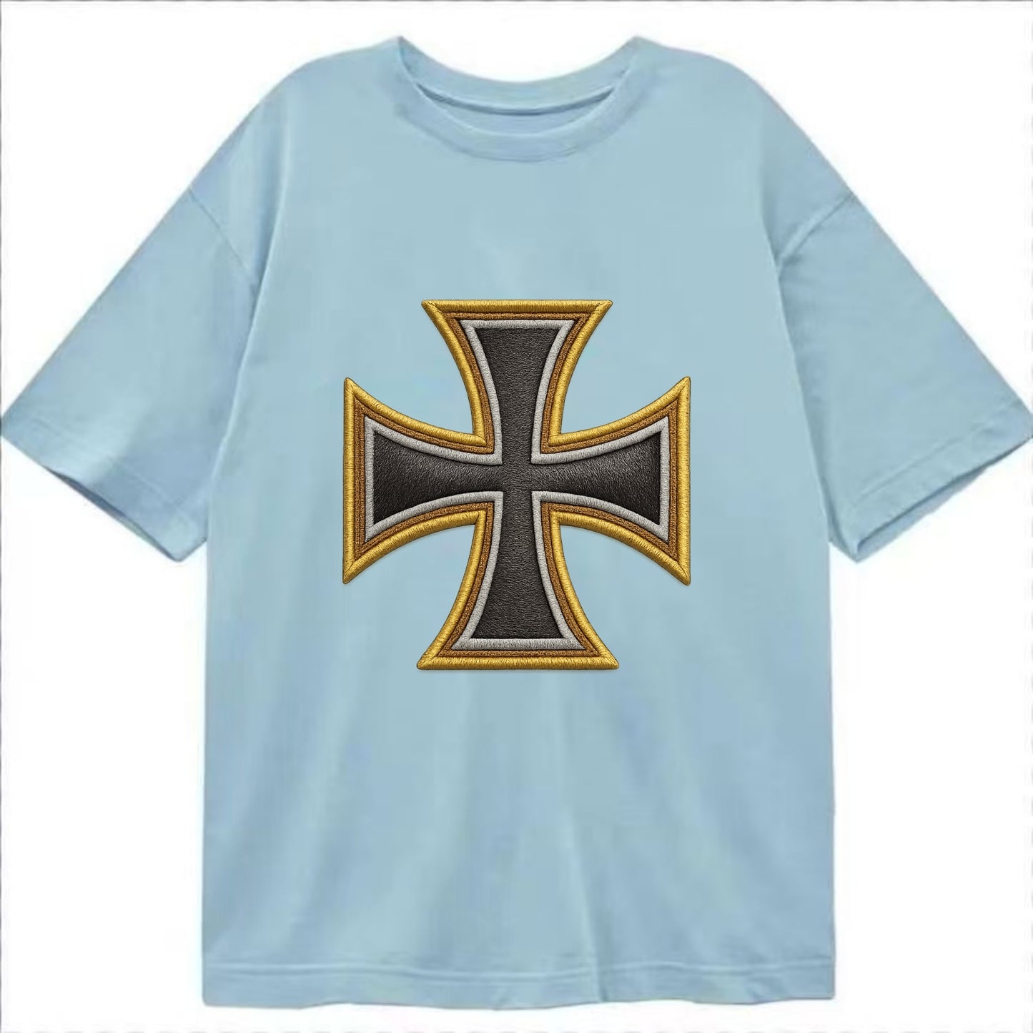 Teutonic Cross  - Classic T-shirt - Light Blue