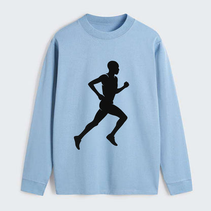 Kenyan distance runner stride - Classic Long Sleeve Shirt - Light Blue