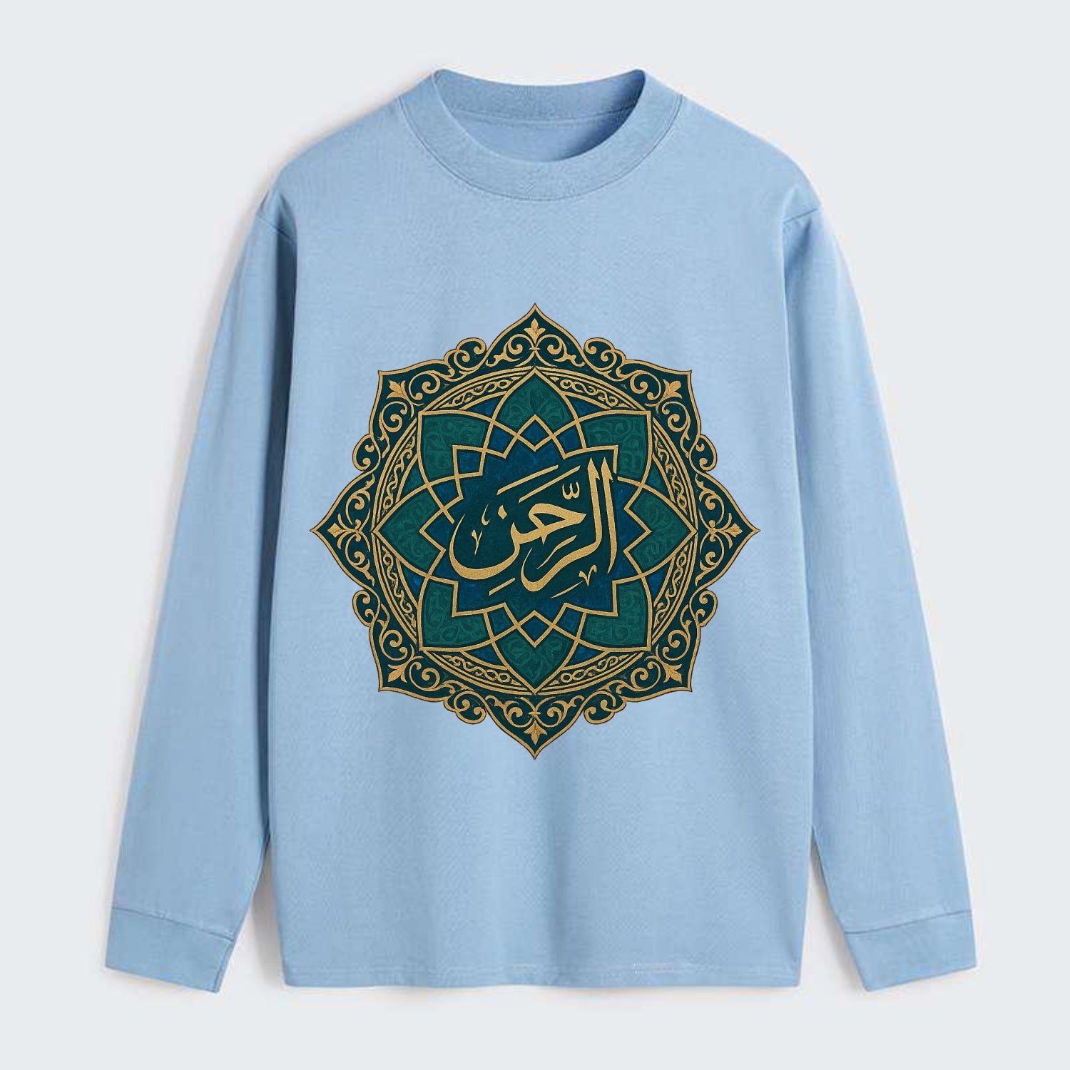 Ar-Rahman Geometric - Classic Long Sleeve Shirt - Light Blue