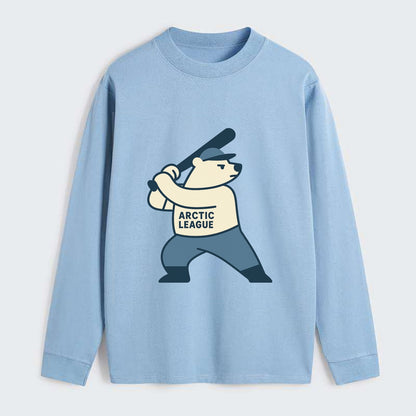 Polar Bear Baseball MVP - Classic Long Sleeve Shirt - Light Blue