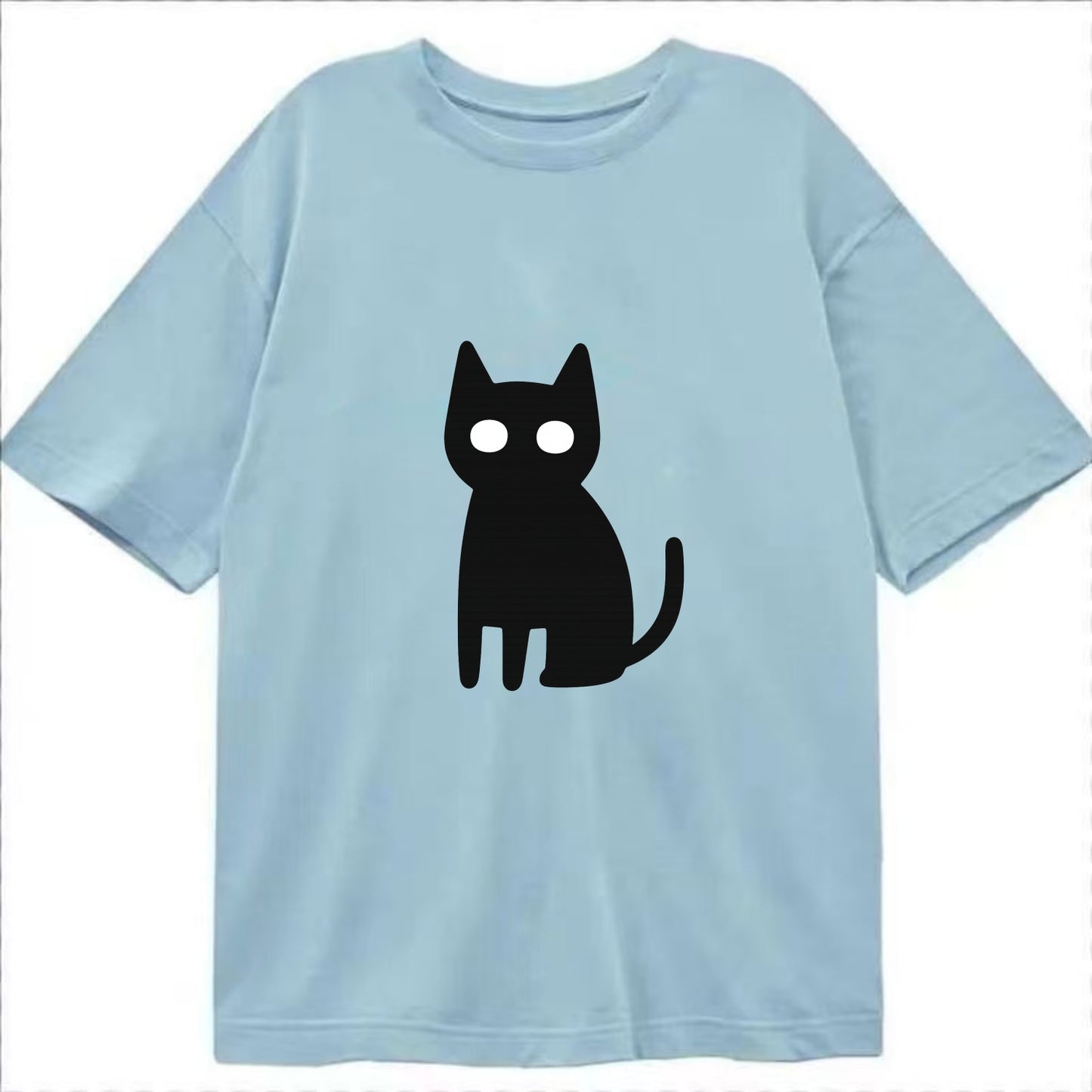 YOU MUST EMBRACE THE VOID | Black cat st - Classic T-shirt - Light Blue