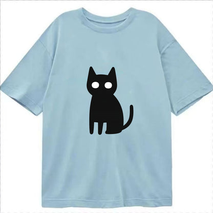 YOU MUST EMBRACE THE VOID | Black cat st - Classic T-shirt - Light Blue