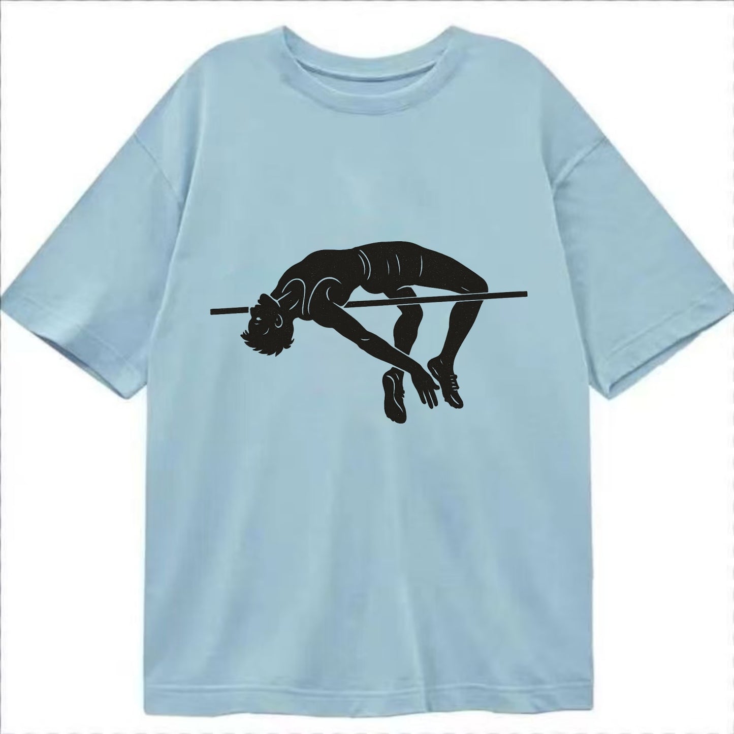 High jumper arching over bar - Classic T-shirt - Light Blue