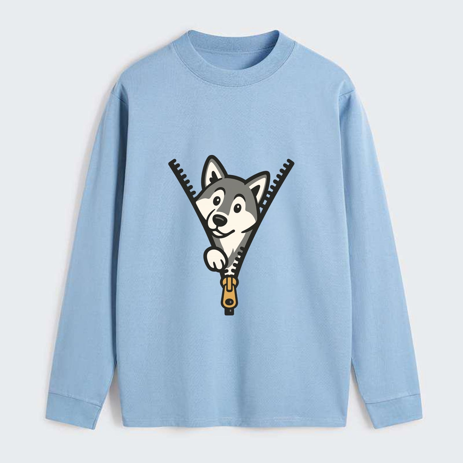 Alaskan Malamute - Classic Long Sleeve Shirt - Light Blue