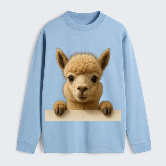 Alpaca  - Classic Long Sleeve Shirt - Light Blue