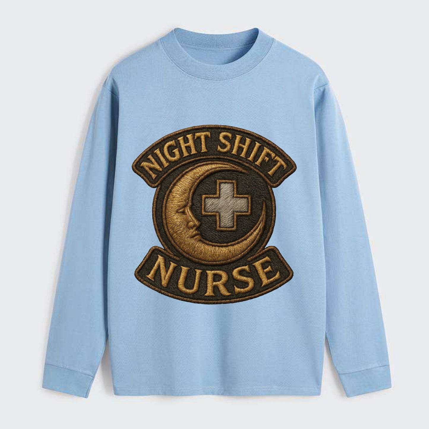 Night Shift Nurse  - Classic Long Sleeve Shirt - Light Blue