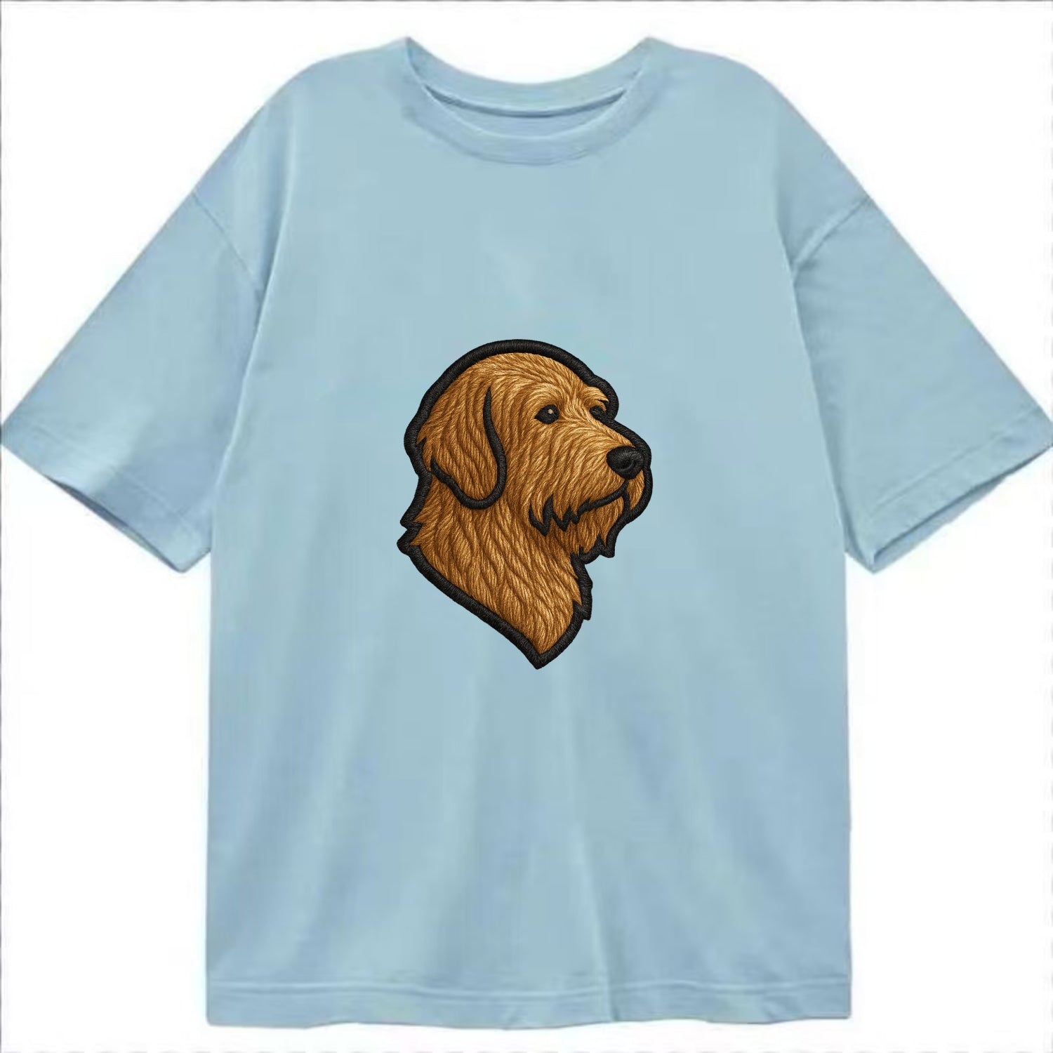 Otterhound - Trendy shaggy hound logo wi - Classic T-shirt - Light Blue