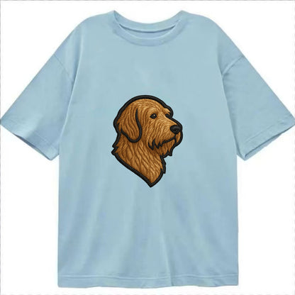 Otterhound - Trendy shaggy hound logo wi - Classic T-shirt - Light Blue