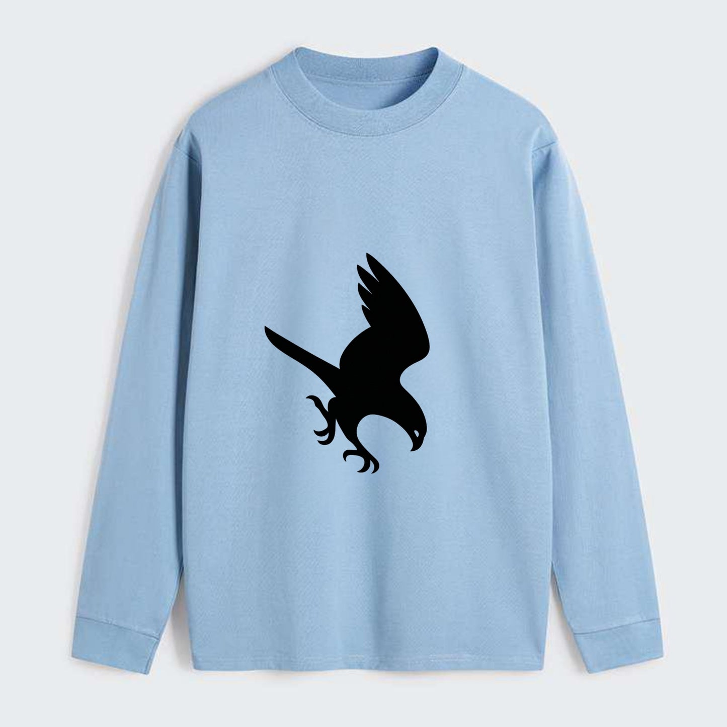 Hawk diving for prey - Classic Long Sleeve Shirt - Light Blue