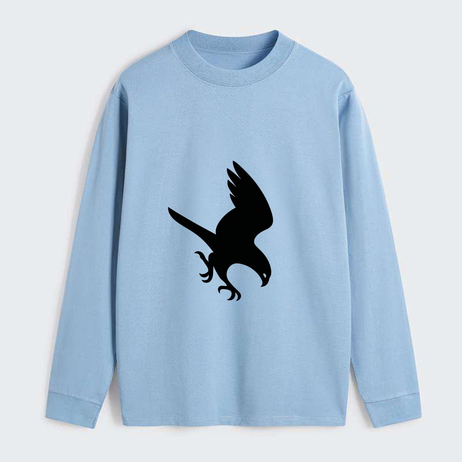 Hawk diving for prey - Classic Long Sleeve Shirt - Light Blue