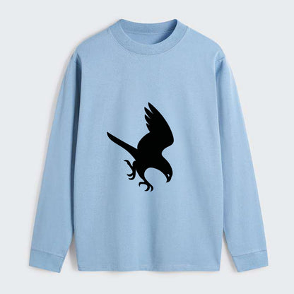 Hawk diving for prey - Classic Long Sleeve Shirt - Light Blue