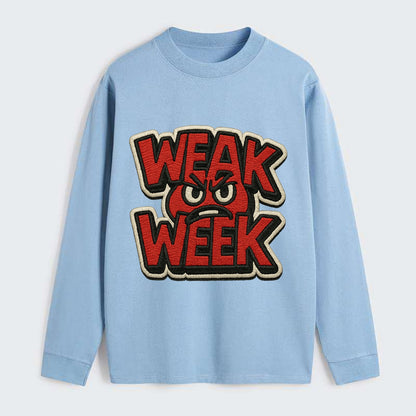WEAK;WEEK WARRIOR Monday Blue Cap - Classic Long Sleeve Shirt - Light Blue