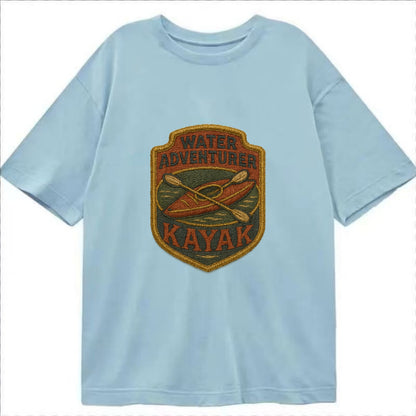 Kayak with paddle - water adventurer - Classic T-shirt - Light Blue