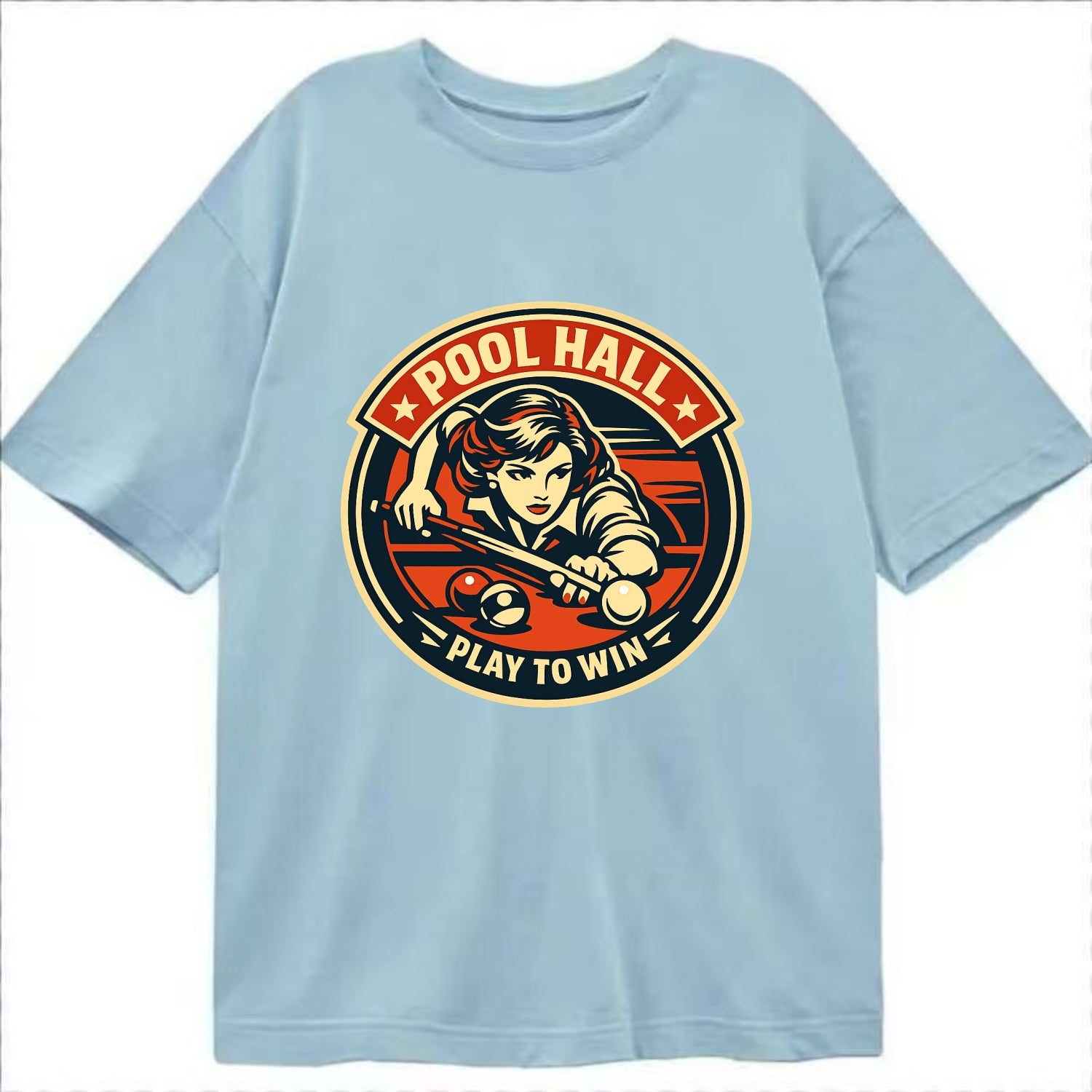Cue Queen Emblem - Classic T-shirt - Light Blue
