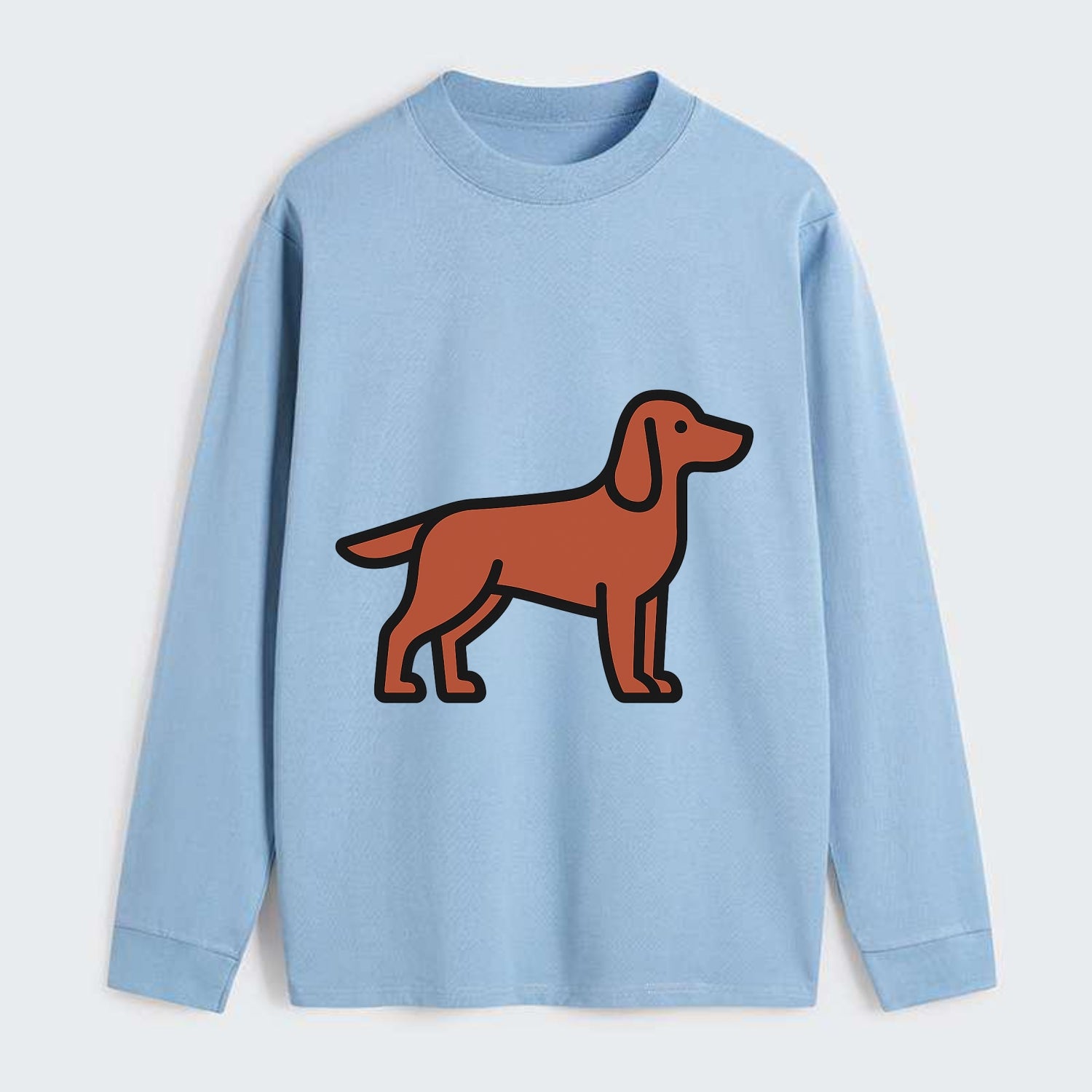 Irish Setter - Red/chestnut flat side profile - Classic Long Sleeve Shirt - Light Blue