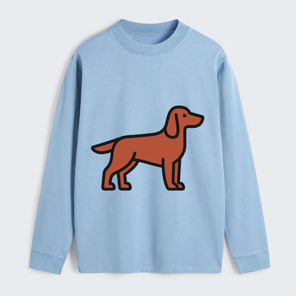 Irish Setter - Red/chestnut flat side profile - Classic Long Sleeve Shirt - Light Blue