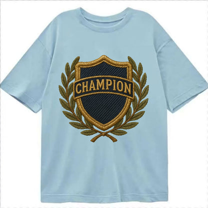 Champion Shield  - Classic T-shirt - Light Blue