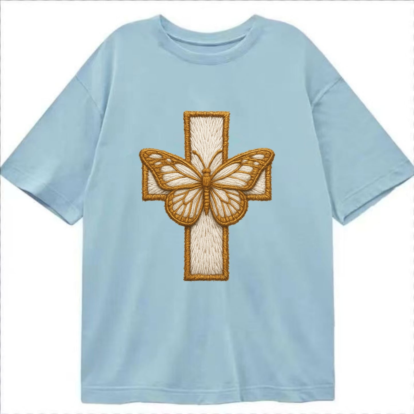 Resurrection Cross  - Classic T-shirt - Light Blue