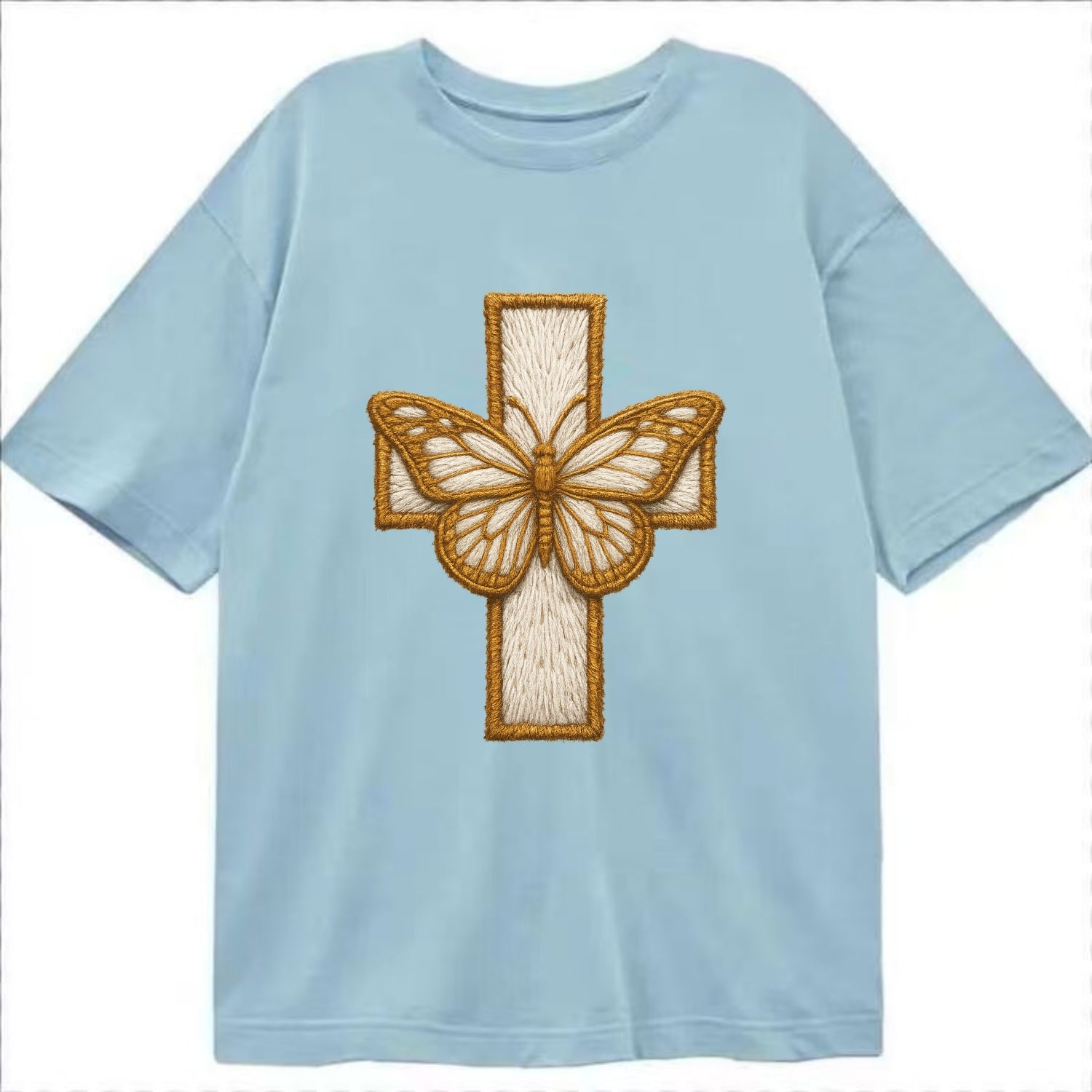 Resurrection Cross  - Classic T-shirt - Light Blue