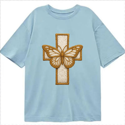 Resurrection Cross  - Classic T-shirt - Light Blue