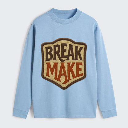 BREAK;MAKE THE RULES Rebel Red Snapback - Classic Long Sleeve Shirt - Light Blue