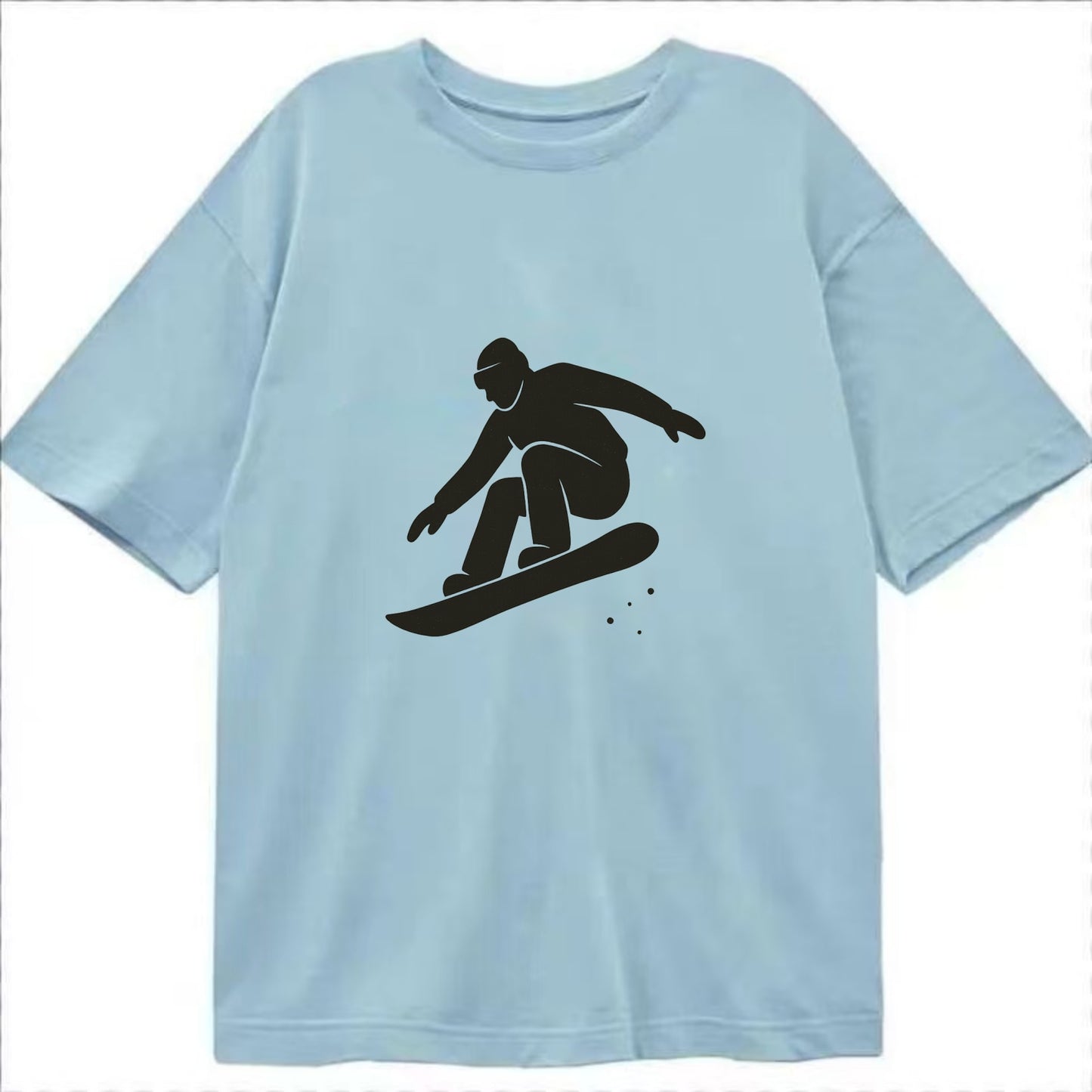 Snowboarder catching air off a jump - Classic T-shirt - Light Blue