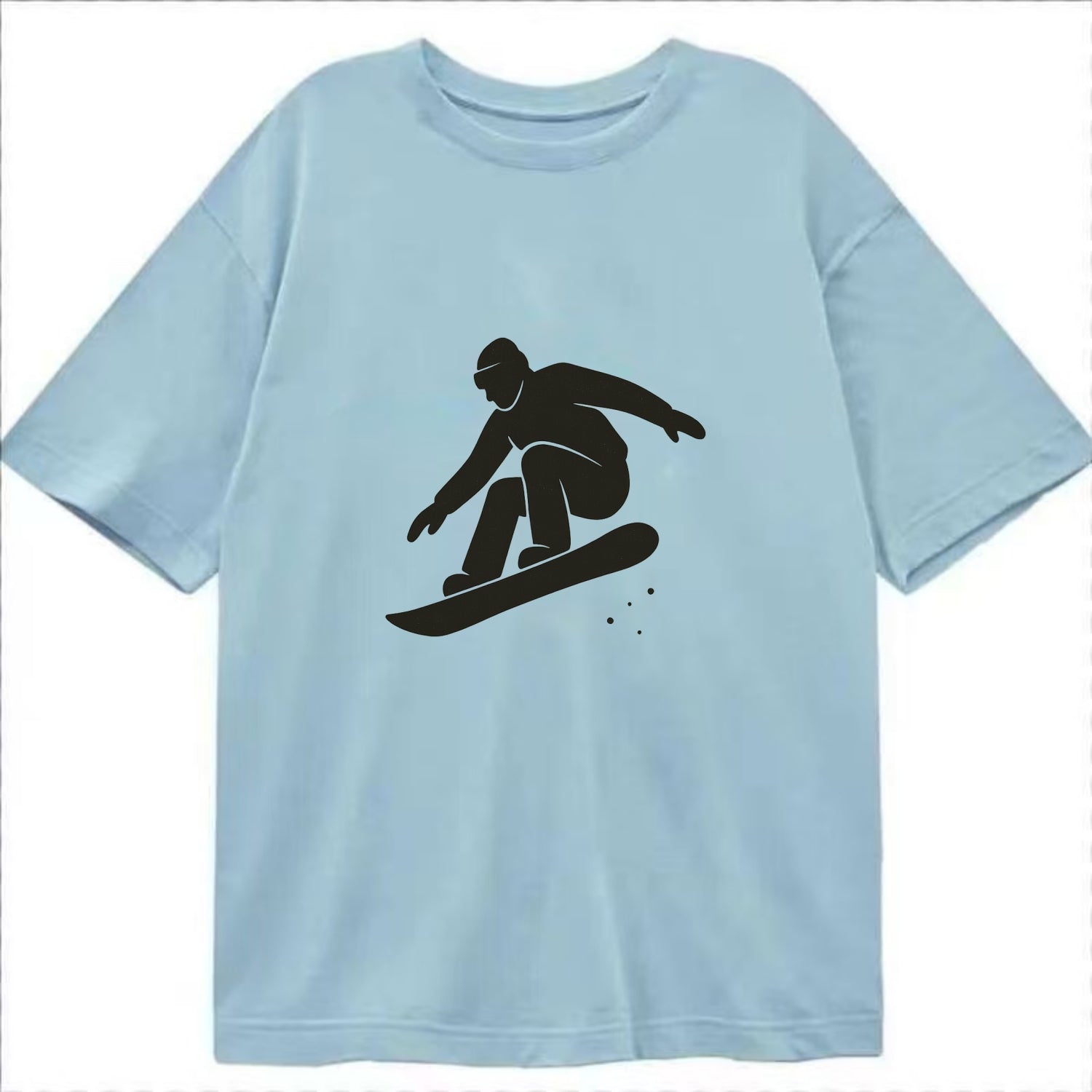 Snowboarder catching air off a jump - Classic T-shirt - Light Blue