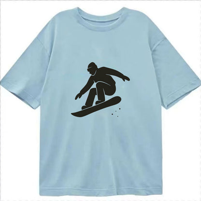 Snowboarder catching air off a jump - Classic T-shirt - Light Blue