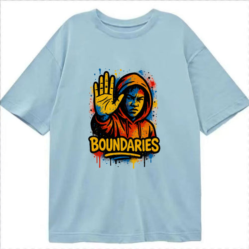 Person holding up hand in stop gesture - setting boundaries concept, - Classic T-shirt
