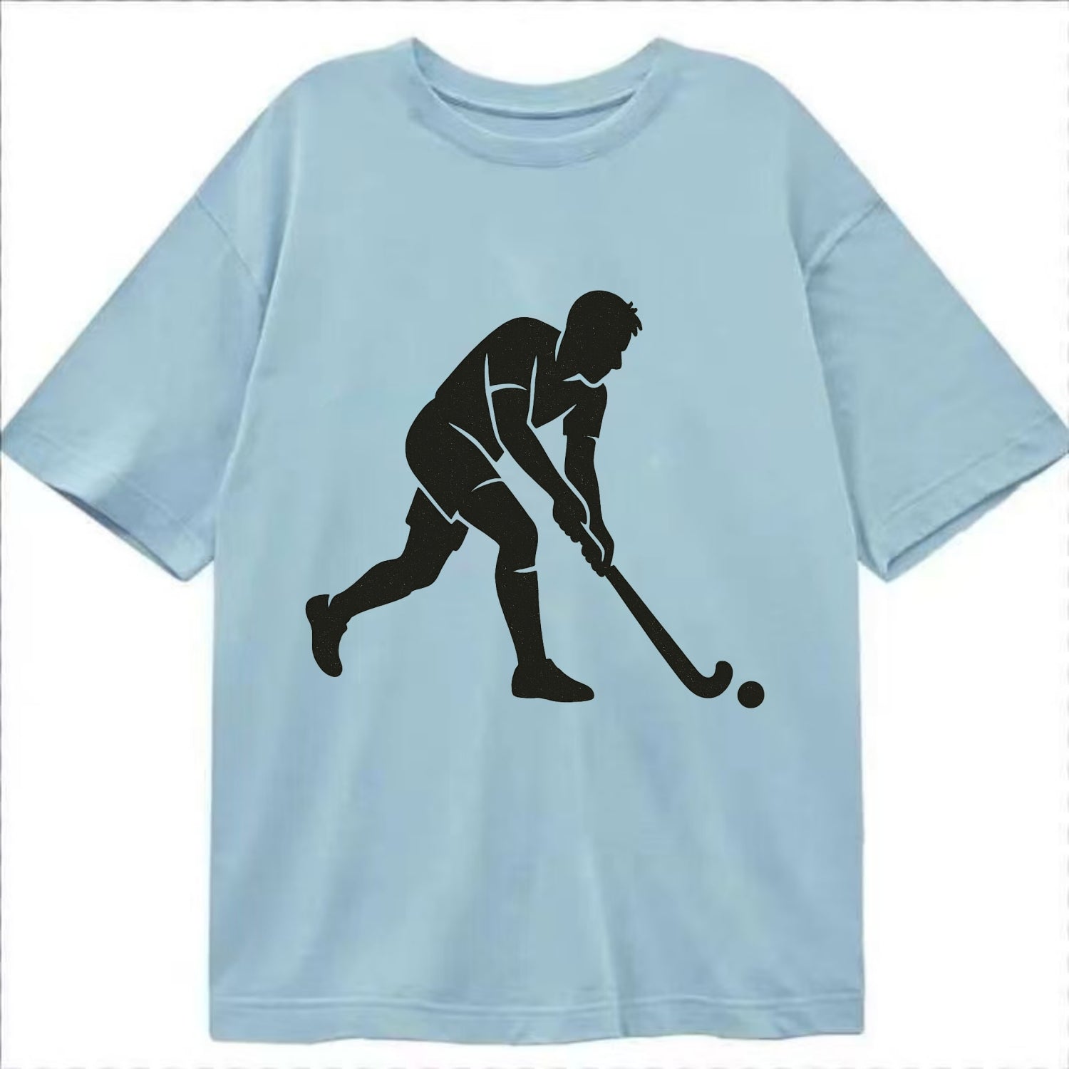 Field hockey player striking the ball - Classic T-shirt - Light Blue