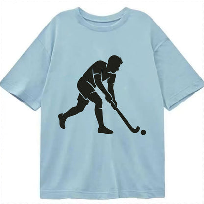 Field hockey player striking the ball - Classic T-shirt - Light Blue