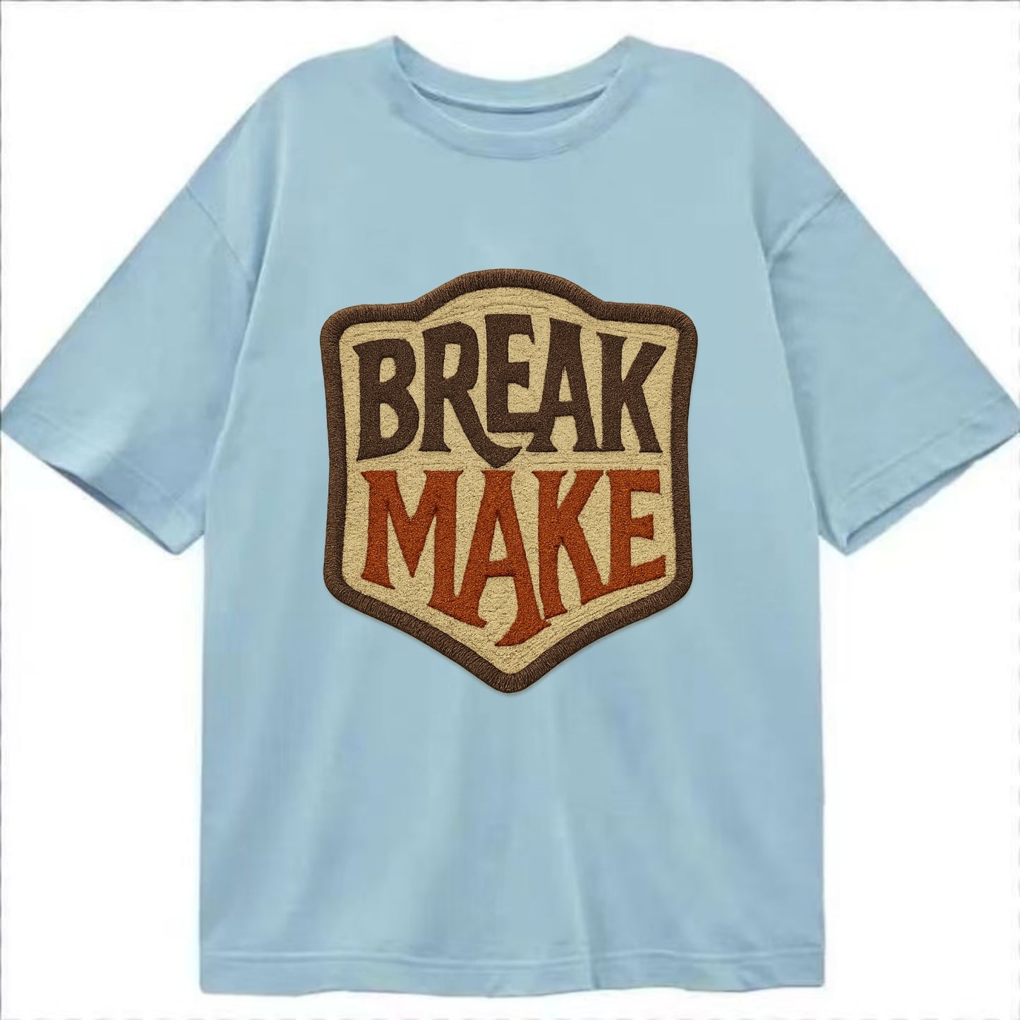 BREAK;MAKE THE RULES Rebel Red Snapback - Classic T-shirt - Light Blue
