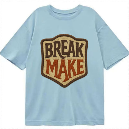 BREAK;MAKE THE RULES Rebel Red Snapback - Classic T-shirt - Light Blue