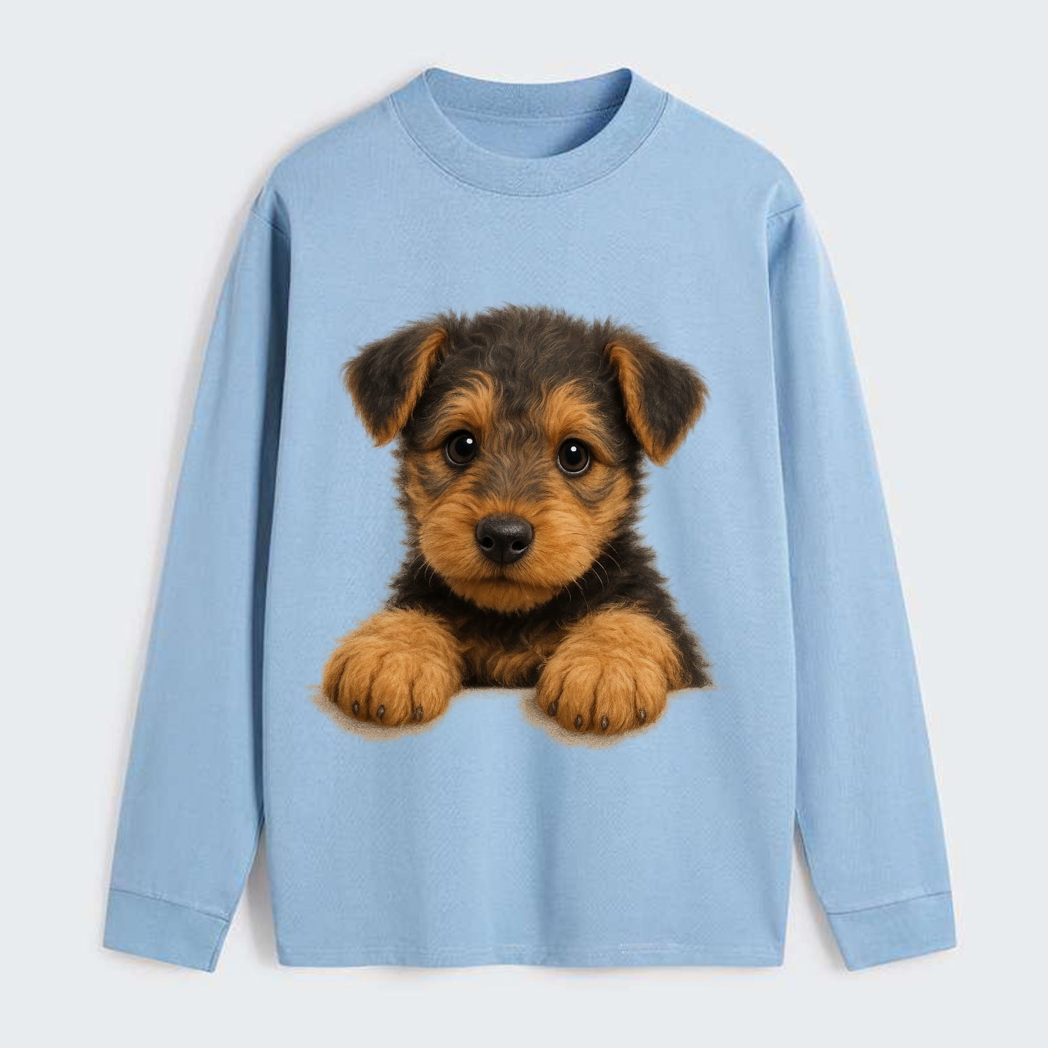 Airedale Terrier  - Classic Long Sleeve Shirt - Light Blue