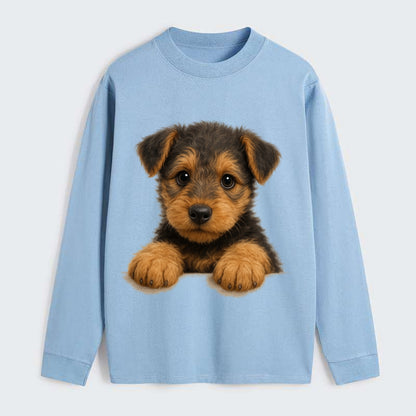 Airedale Terrier  - Classic Long Sleeve Shirt - Light Blue