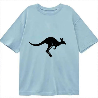 Kangaroo leaping across outback - Classic T-shirt - Light Blue