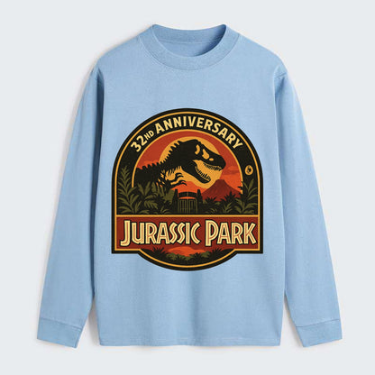 Jurassic Park 32nd Anniversary - Classic Long Sleeve Shirt - Light Blue