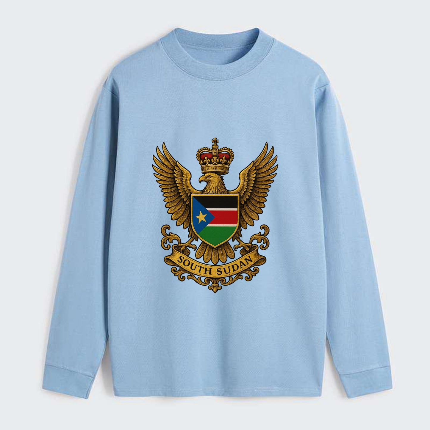 South Sudan Royal Logo - Classic Long Sleeve Shirt - Light Blue