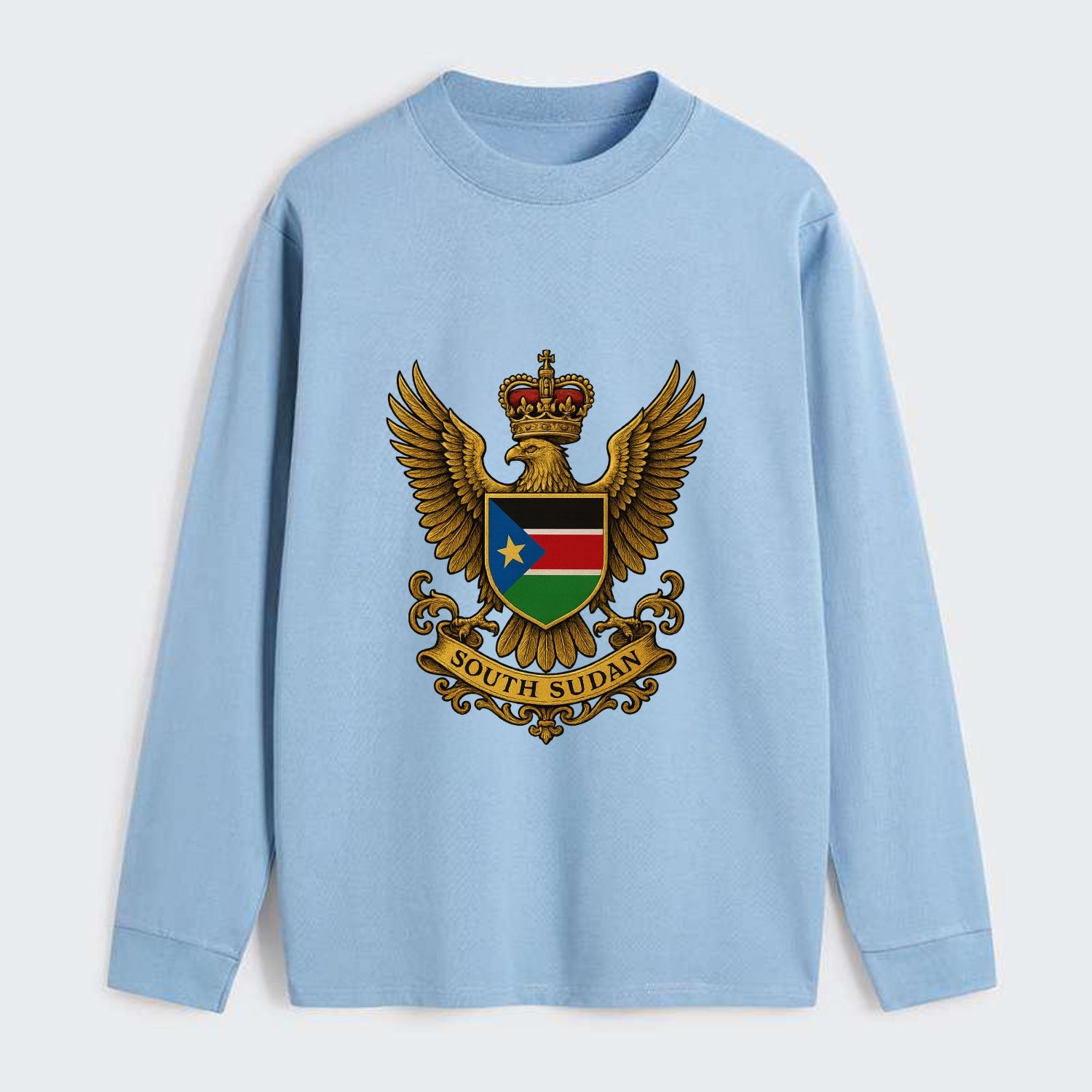 South Sudan Royal Logo - Classic Long Sleeve Shirt - Light Blue