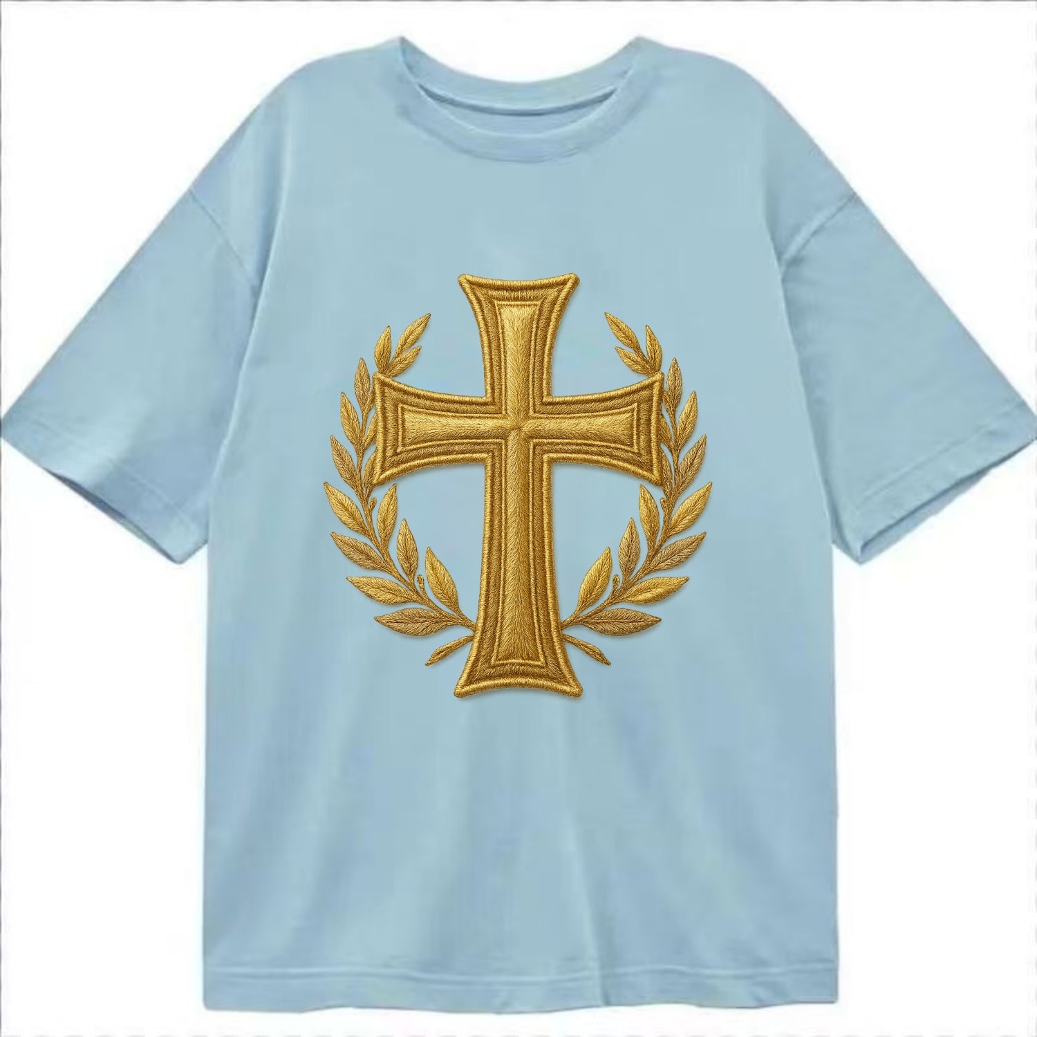 Victory Cross  - Classic T-shirt - Light Blue